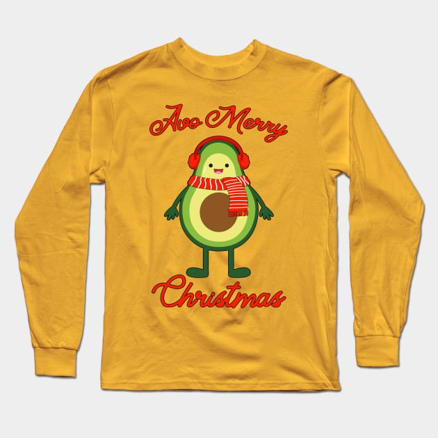 Avo Merry Christmas Long Sleeve T-Shirt by MZeeDesigns